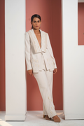The Ivory Sculpted Texture Suit