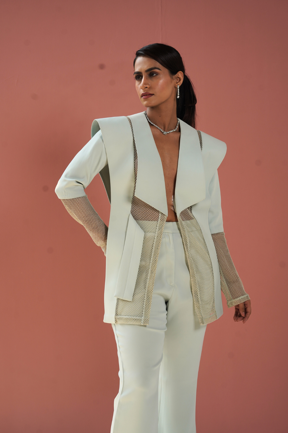 The Net Worth Sculpted Blazer Set