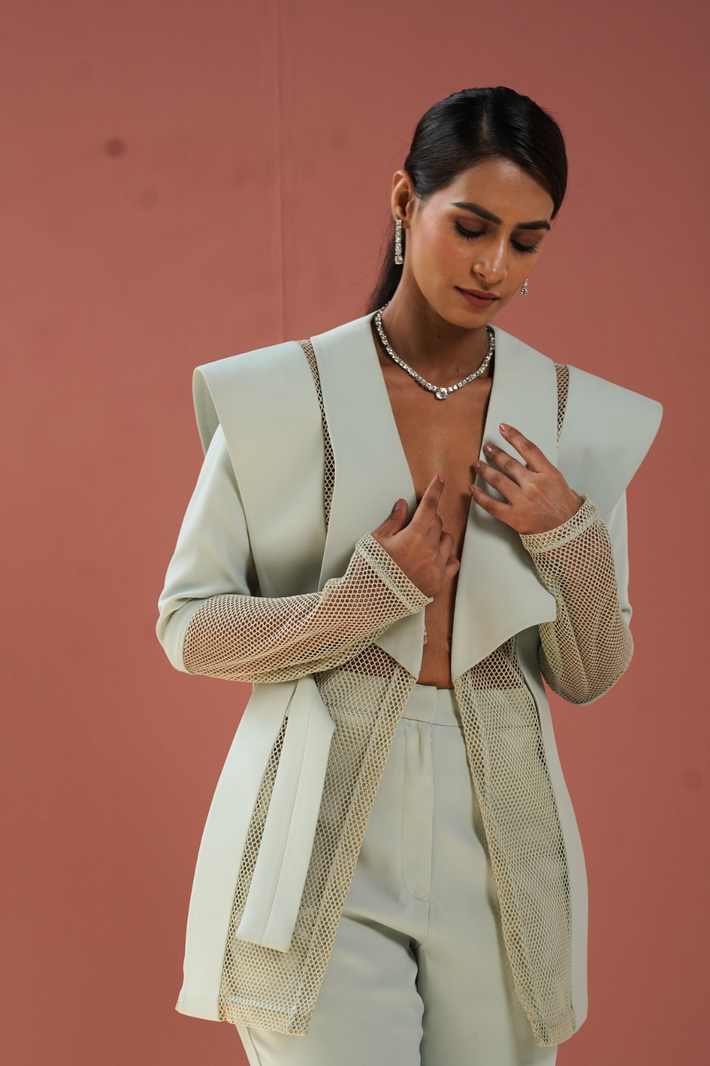 The Net Worth Sculpted Blazer Set