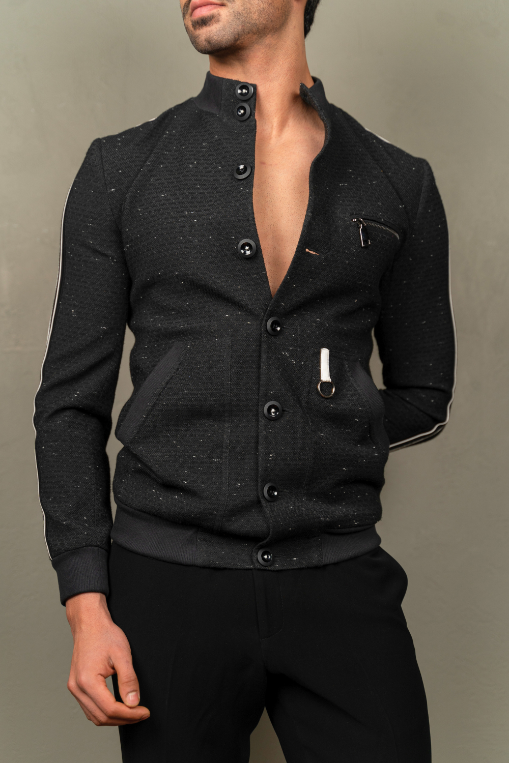 The Onyx Speckled Fusion Jacket | AB and Beyond