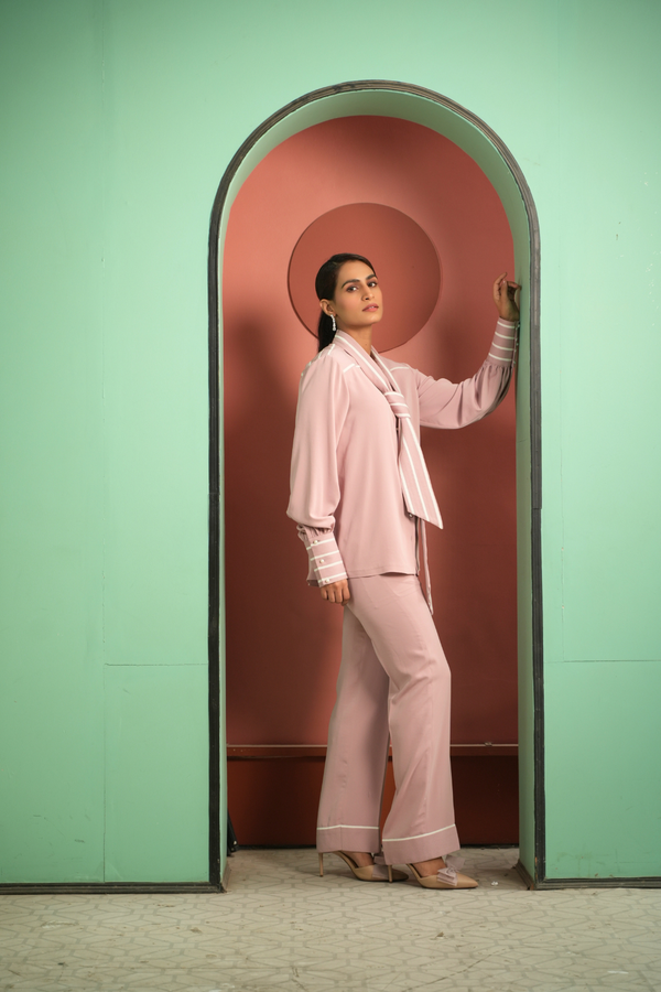 The Blush Equity Tie Neck Set